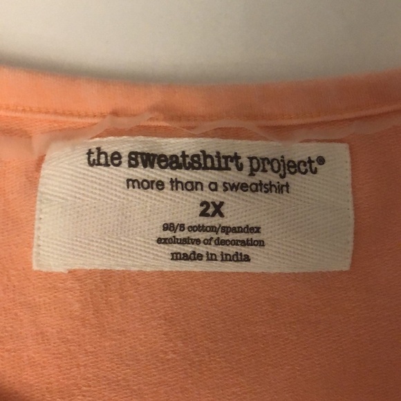 the sweatshirt project Size 2X Peplum Sweatshirt Top NWT - Picture 2 of 6